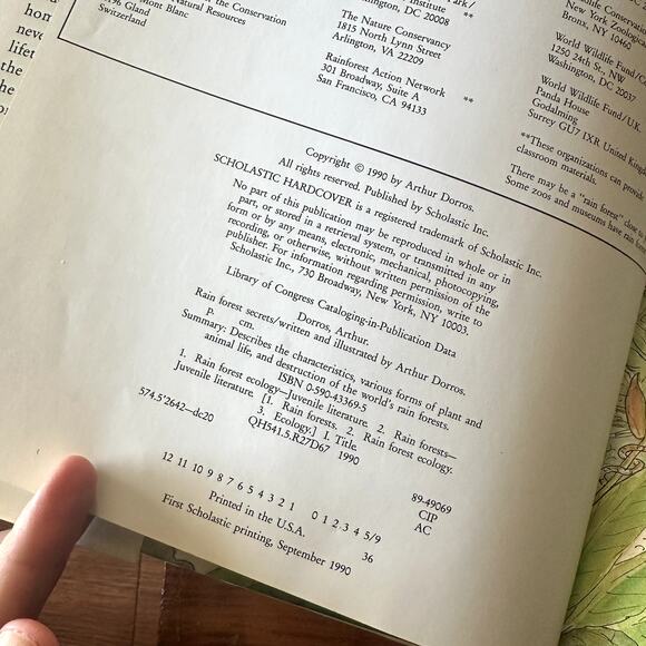 Vintage 1990 Rain Forest Secrets Hardcover Book - Picture 2 of 7